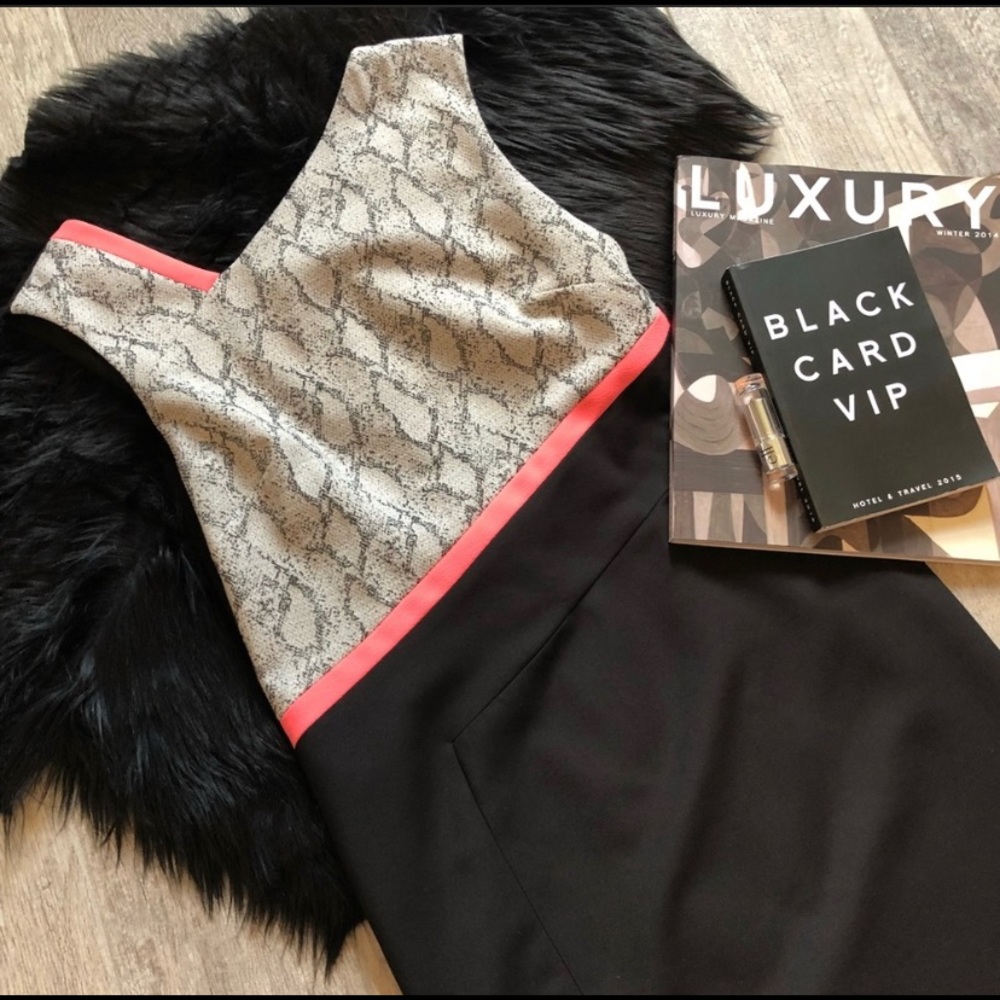 Snakeskin and Black Antonio Melani Dress